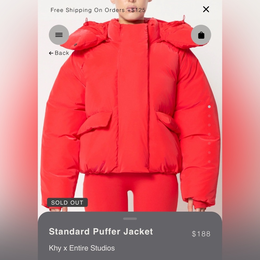 Khy x Entire Studios Red Puffer Jacket